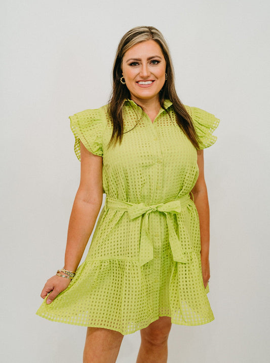 MALLORY - CHARTREUSE DRESS