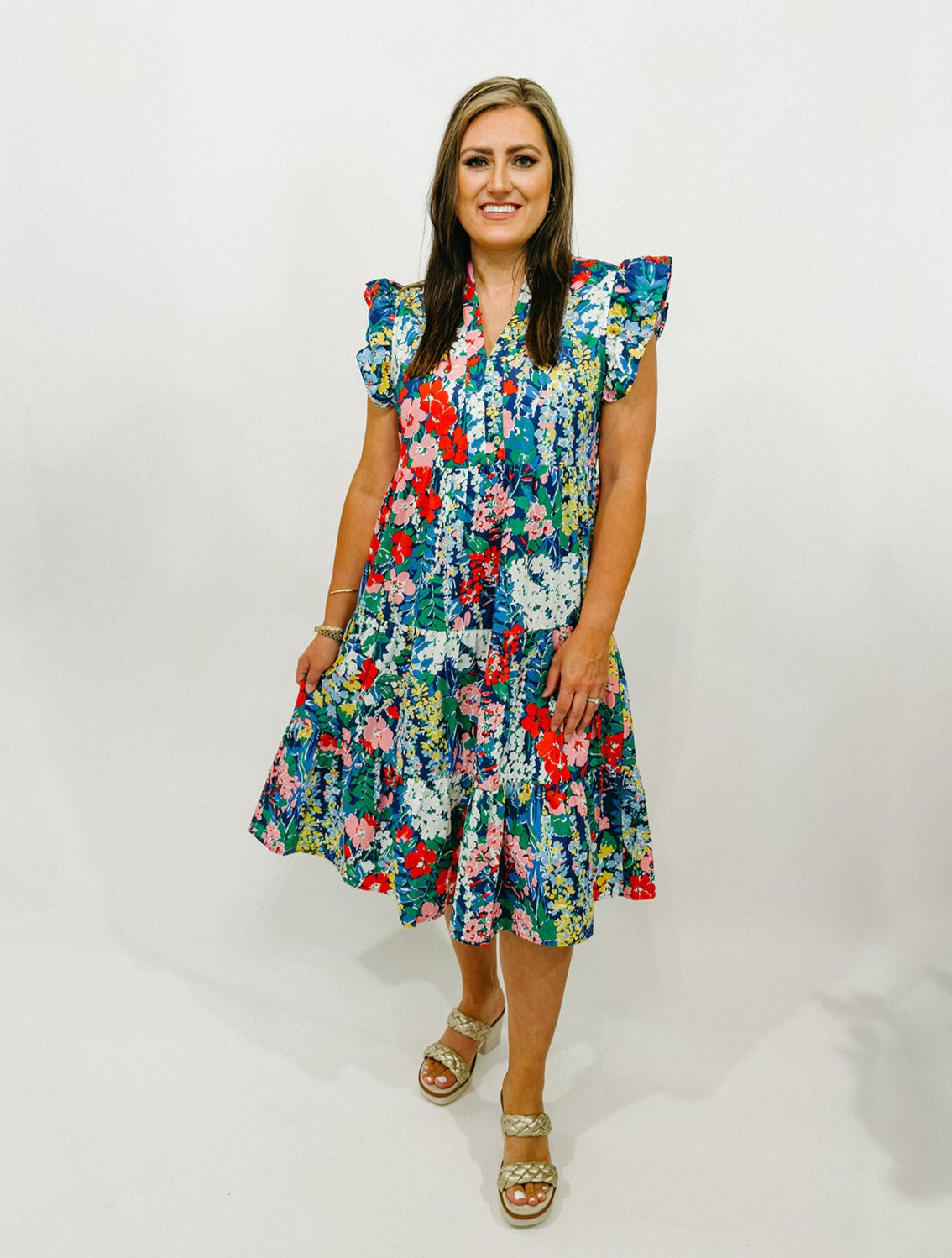 ADELINE - FLORAL MIDI DRESS