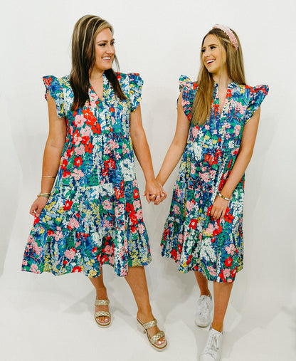 ADELINE - FLORAL MIDI DRESS