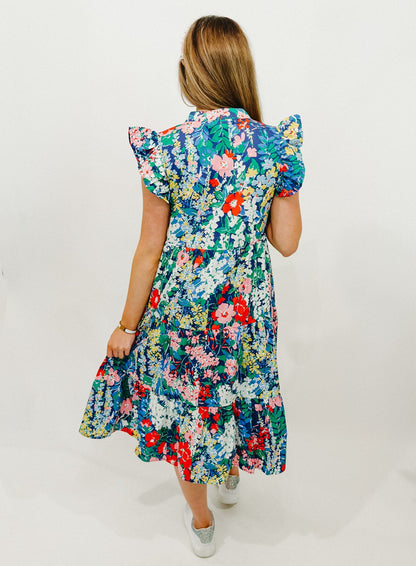 ADELINE - FLORAL MIDI DRESS