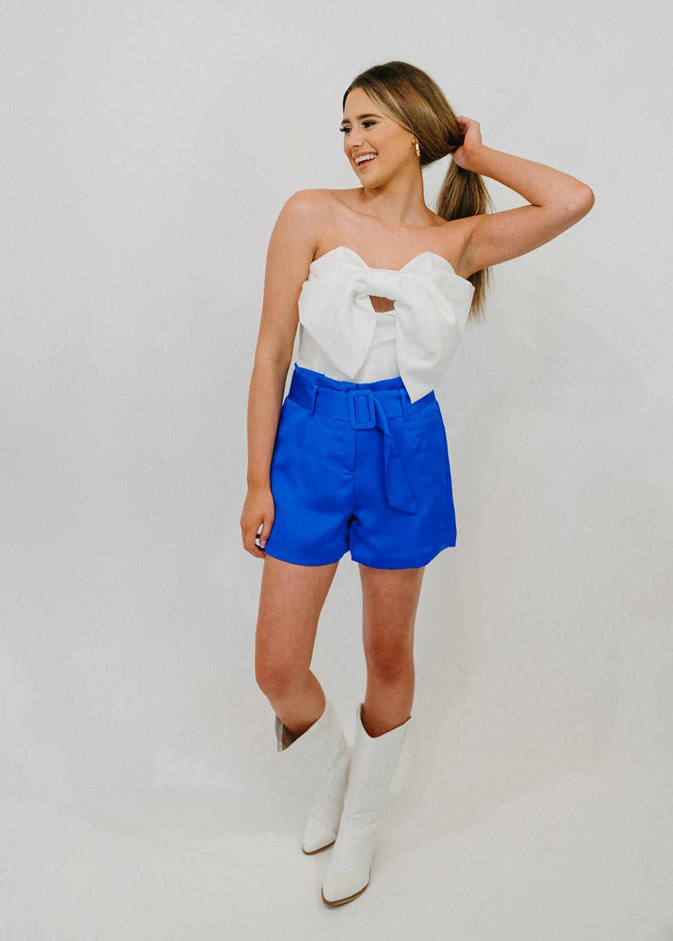 KATHERINE - ROYAL BELTED SHORTS