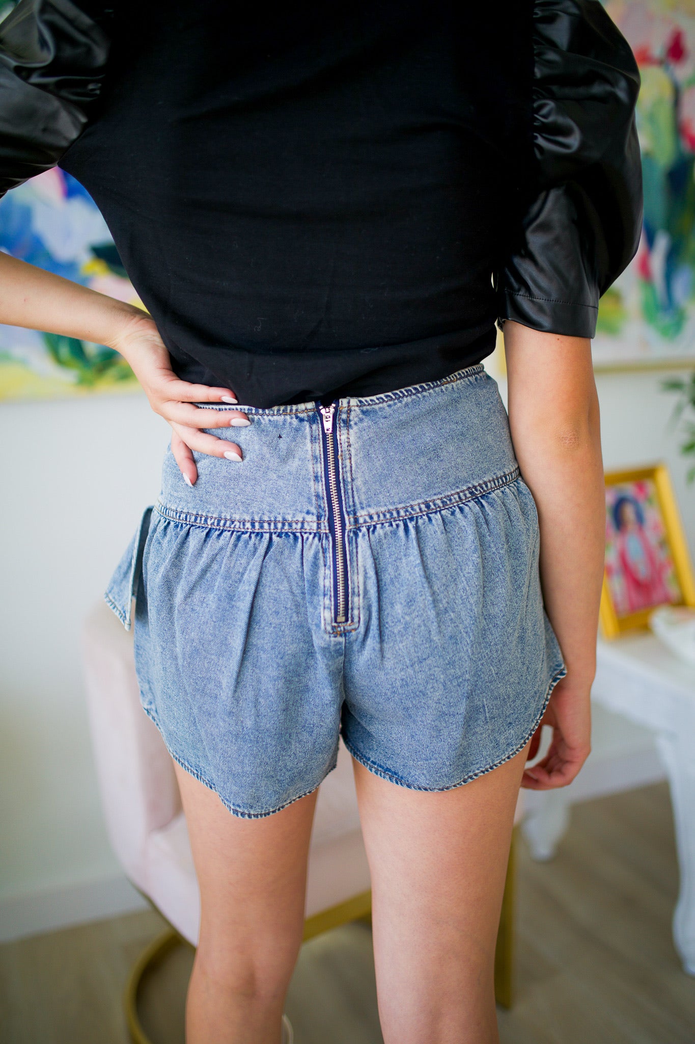 AHEAD OF THE GAME - DENIM SKORT