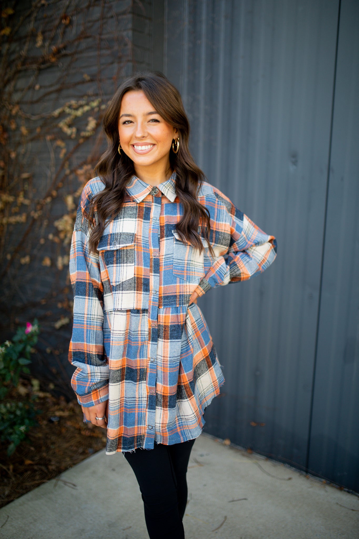 GLAD TO MEET YOU - PLAID TUNIC TOP