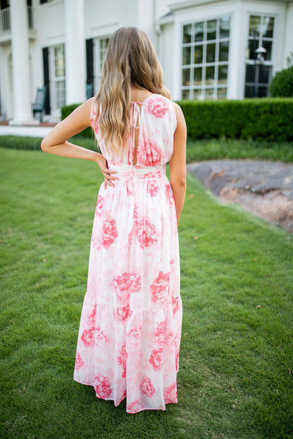 ALL ROSES LEAD TO ROME - FLORAL MAXI DRESS