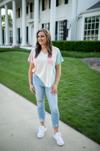 AMELIA - COLORBLOCK TOP