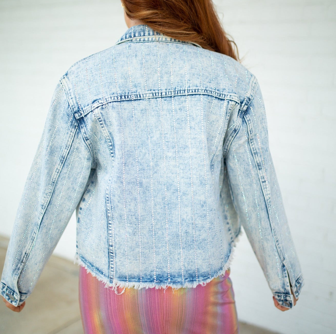 SPARKLE QUEEN - DENIM & RHINESTONE JACKET