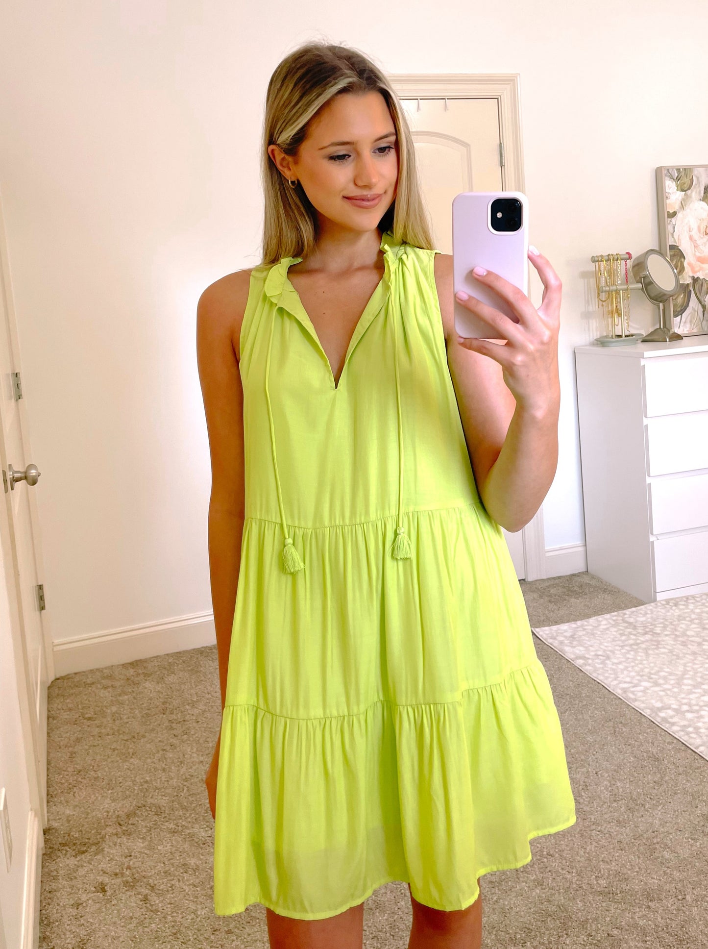 5 O'CLOCK SOMEWHERE - LIME DRESS