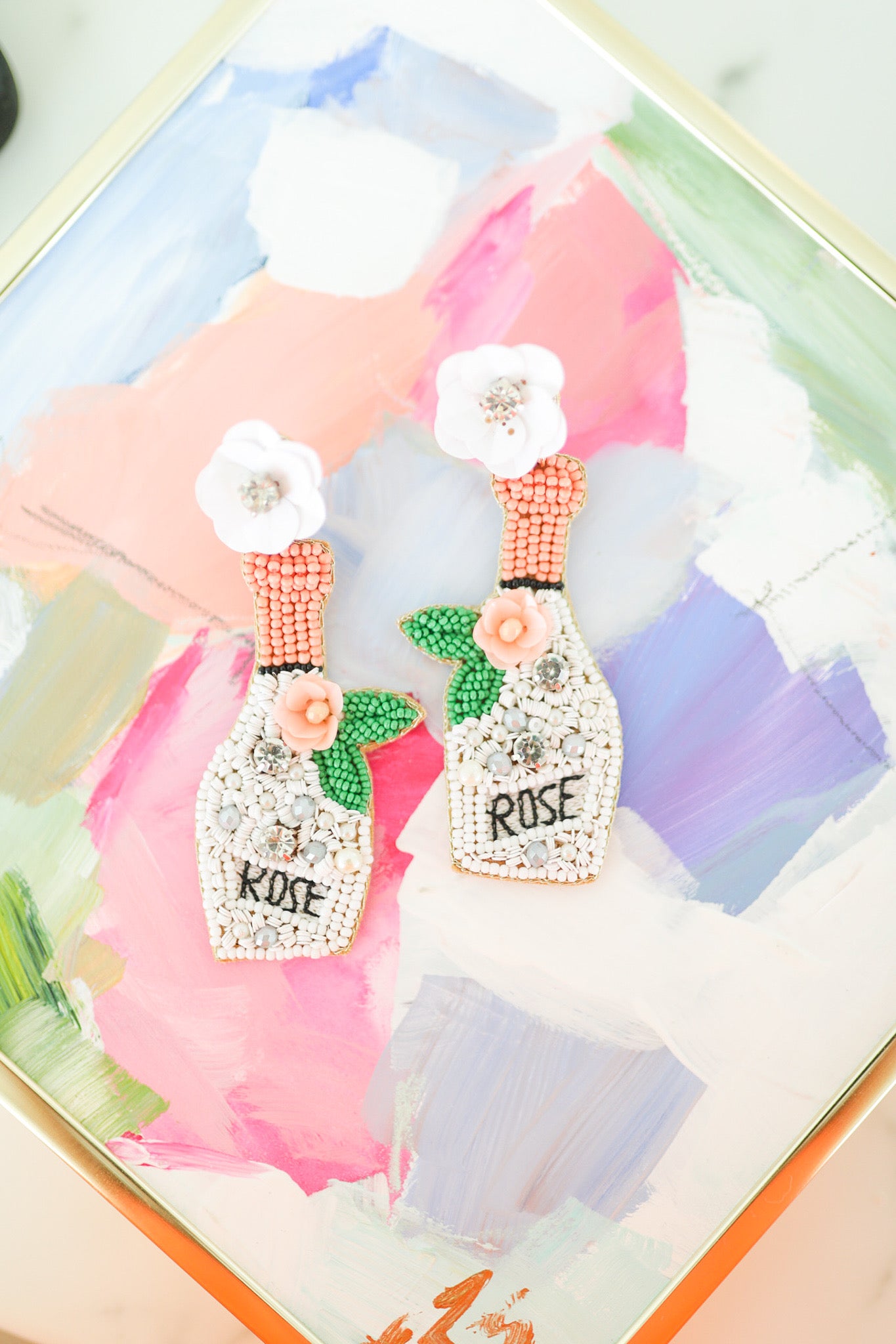 ROSÉ ALL DAY - BEADED EARRINGS