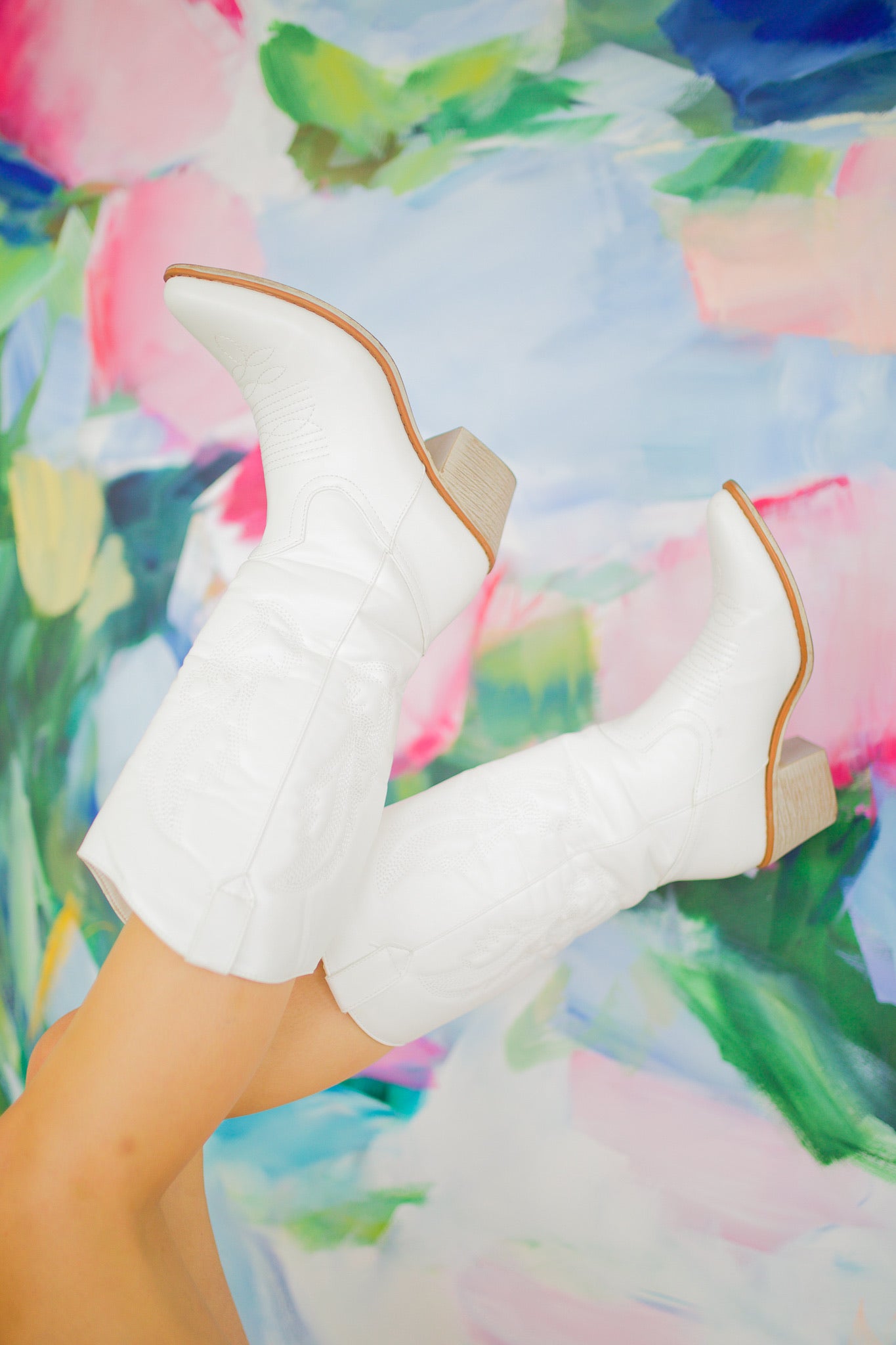 MIRANDA - WHITE COWGIRL BOOTS