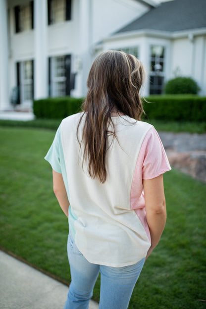 AMELIA - COLORBLOCK TOP