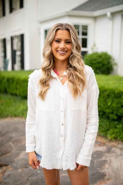 SIMPLY PERFECT - BUTTON UP TOP