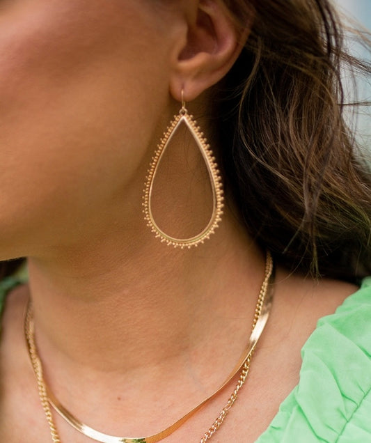 EMERY - GOLD TEARDROP EARRINGS