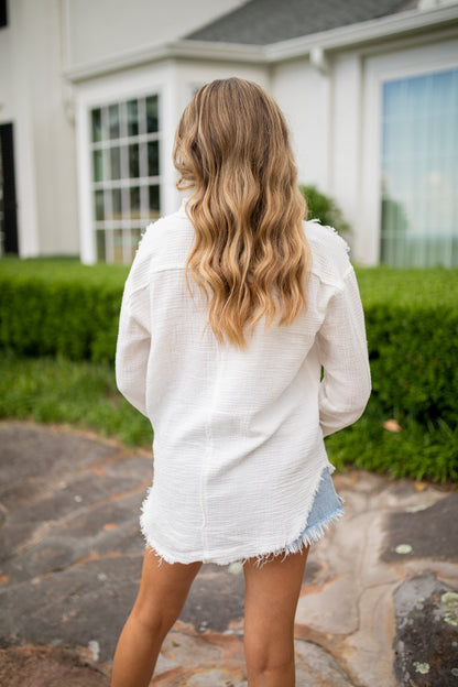 SIMPLY PERFECT - BUTTON UP TOP