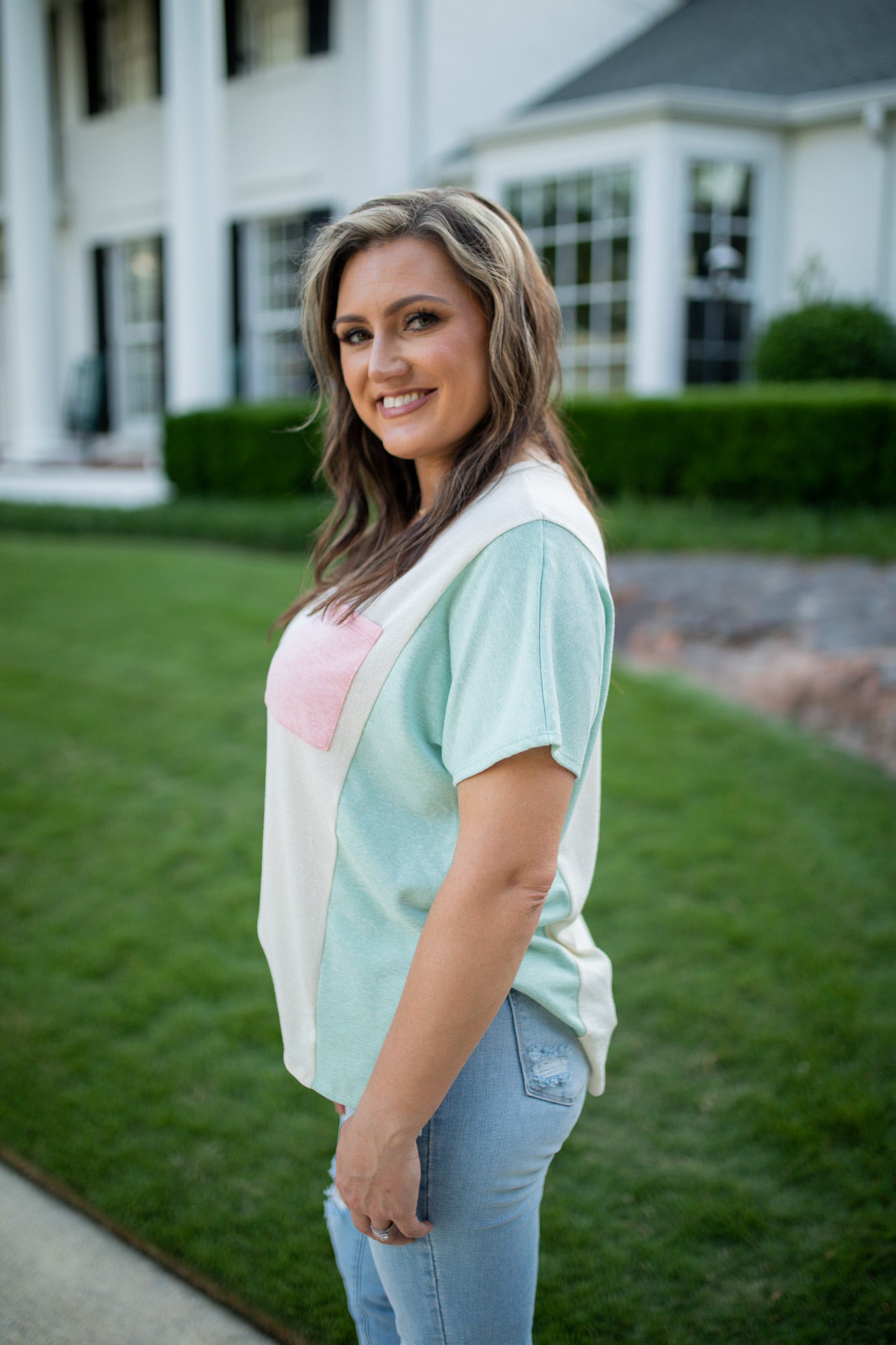 AMELIA - COLORBLOCK TOP