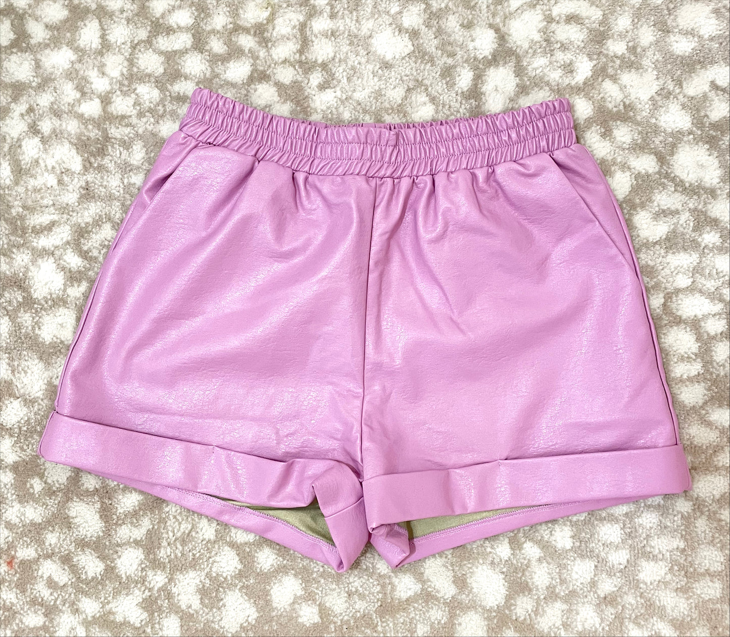 PURPLE RAIN - FAUX LEATHER SHORTS