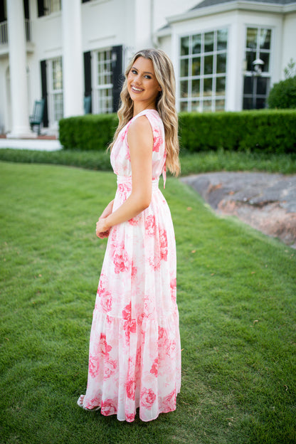 ALL ROSES LEAD TO ROME - FLORAL MAXI DRESS